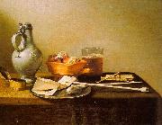 Pieter Claesz Pipes and Brazier oil